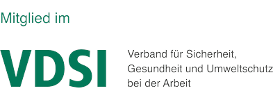Mitglied im VDSI – Verband für Sicherheit, Gesundheit und Umweltschutz bei der Arbeit